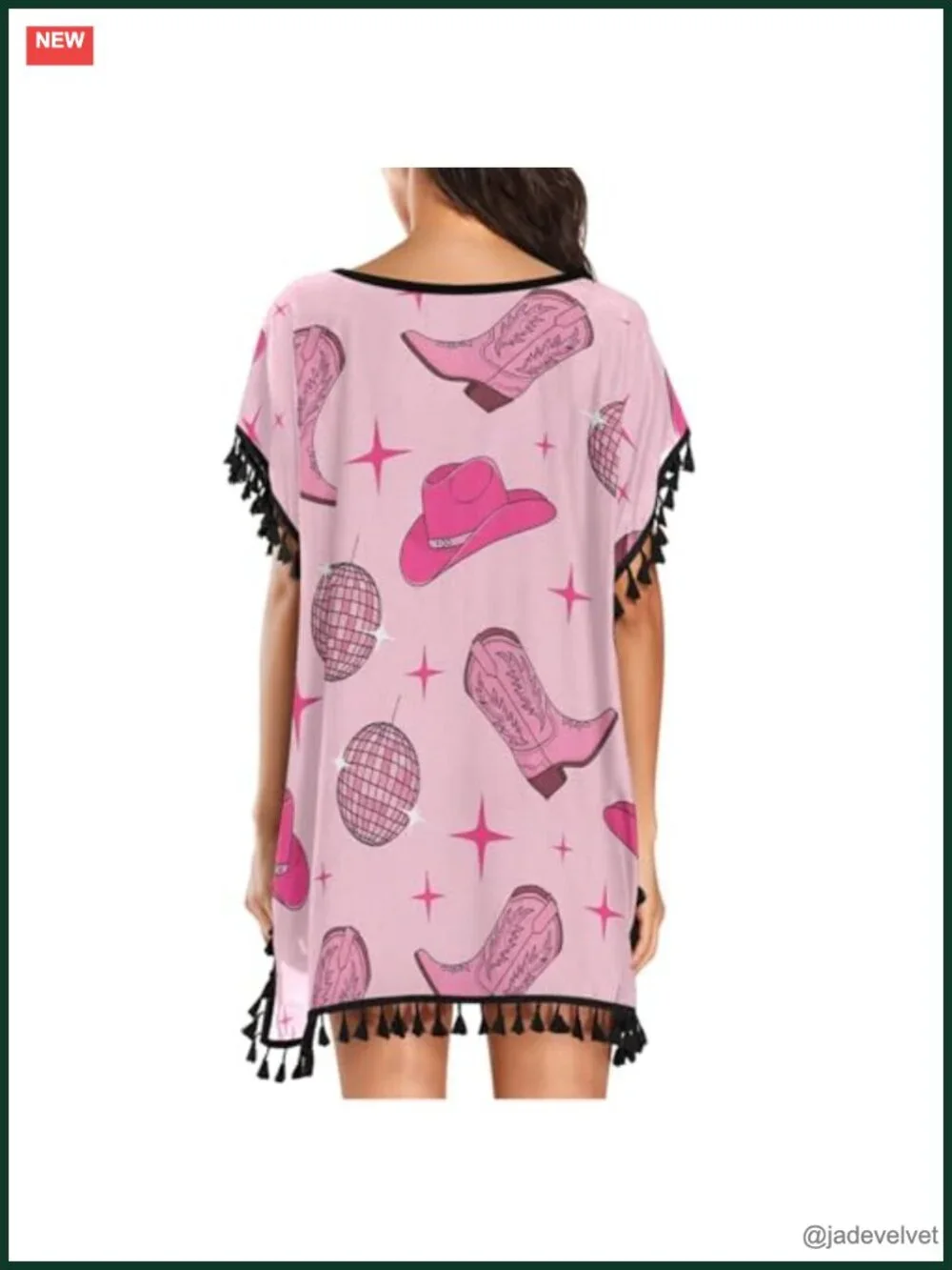 Tassel Swimsuit Cover Up Loose Fit Beach Vacation Shirt